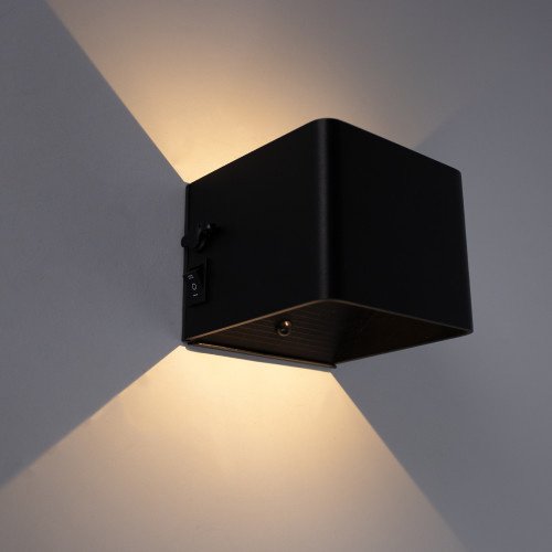 Kinkiet Zewnętrzny LED z czujnikiem ruchu - Czarny - 6W