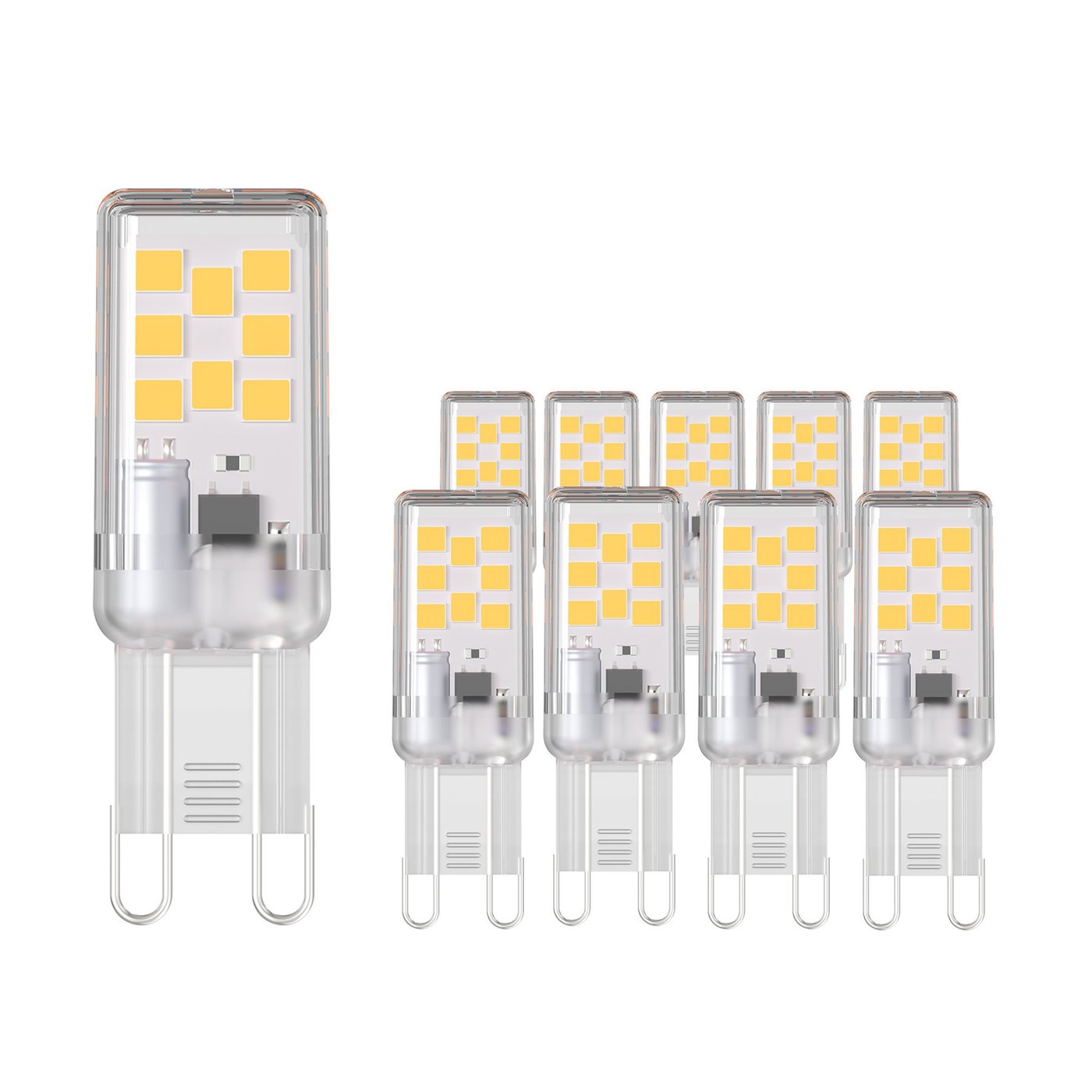 10x G9 LED Lampen - 2.2W - 4000K - 250 Lumen