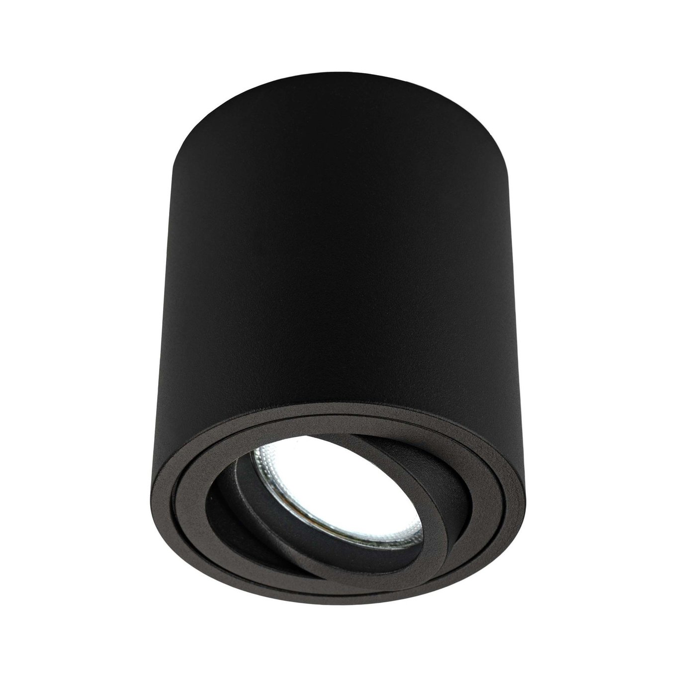 Spot LED Dimmable - Ø80mm - Rond - Noir - 3W - 6500K - Inclinable - IP20