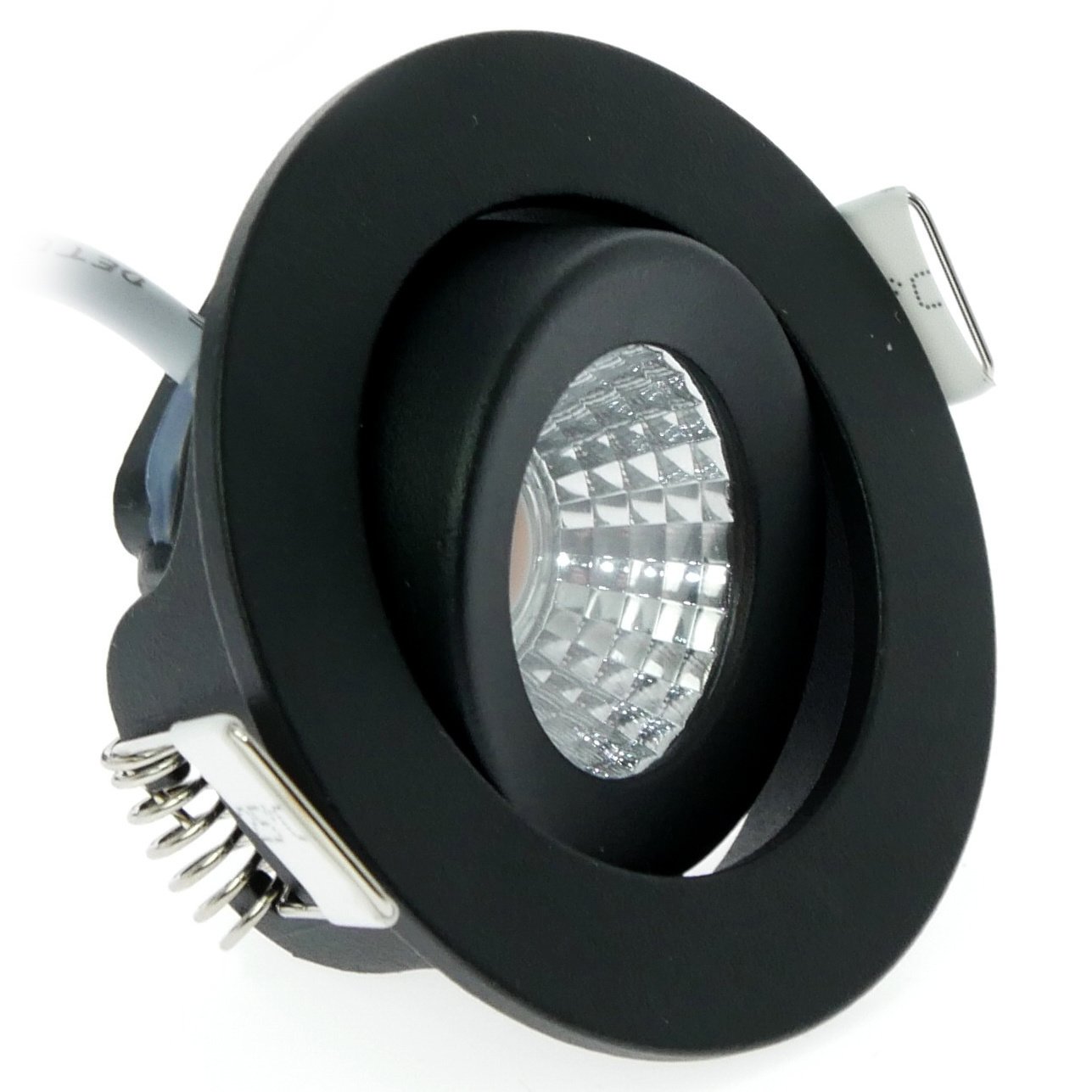 Oczka sufitowe LED czarny - 5W - IP54 - 2700K - uchylny