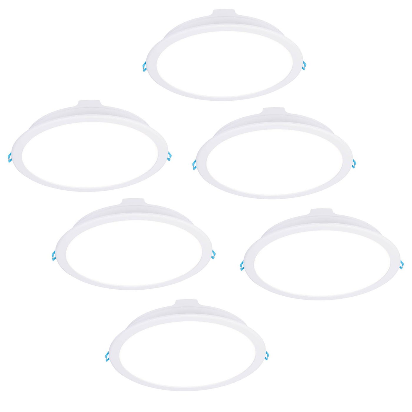 6x LED Downlight 24W - 4000K - 2160 Lumen - Ø221 mm
