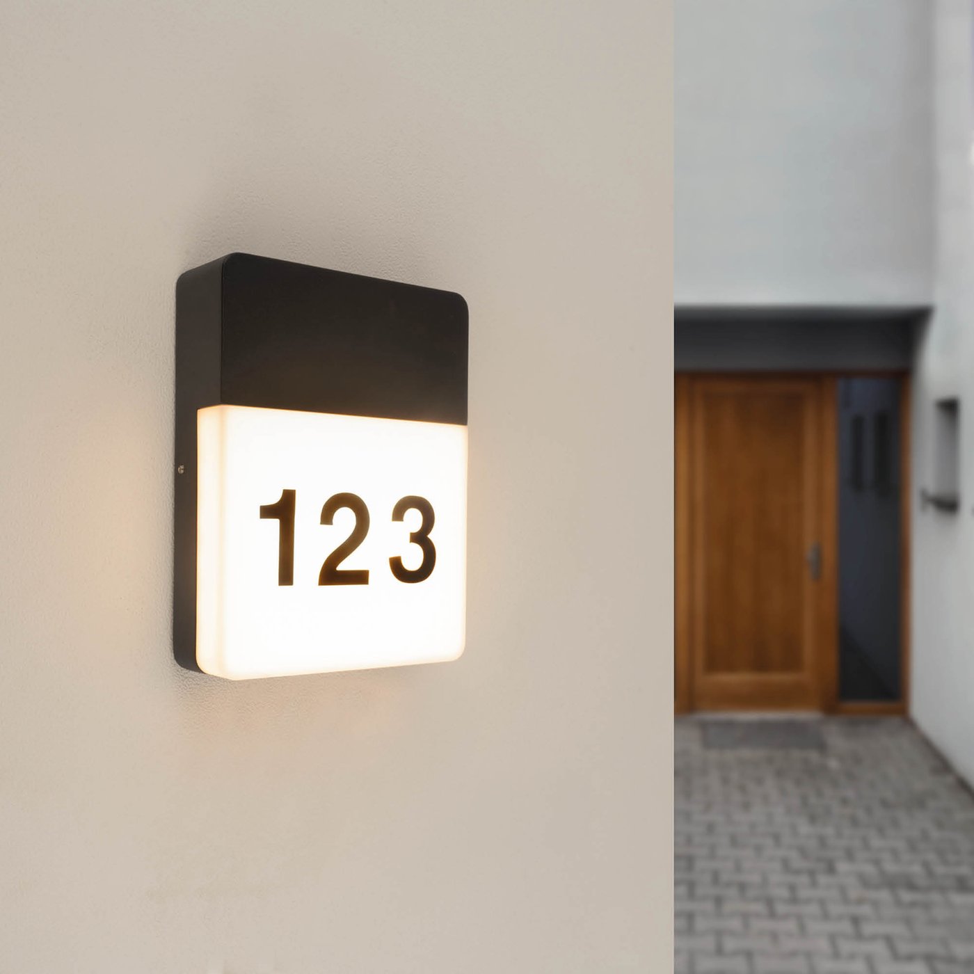 Lampa LED Podświetlany Numer Domu - 10.5W - IP44 - 1000 Lumenów