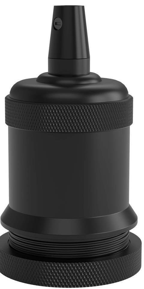 Calex Lampenhalter E27 – Ø50mm – H71mm - Schwarz - Vintage Lampe