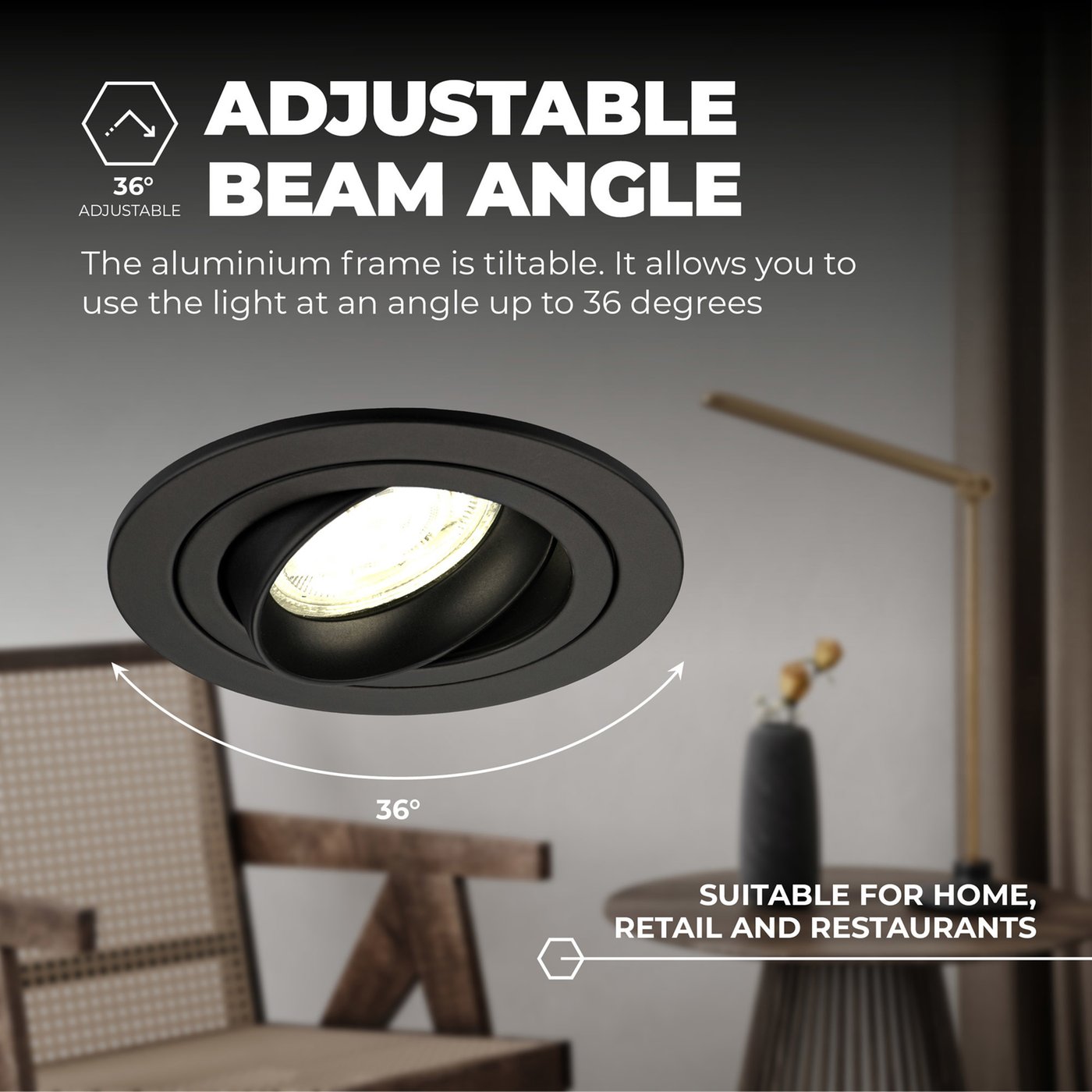 Focos LED Empotrables Regulables Ledvion Tokyo - 6 Unidades, 3W, 4000K, 92 Mm, Acero Inoxidable