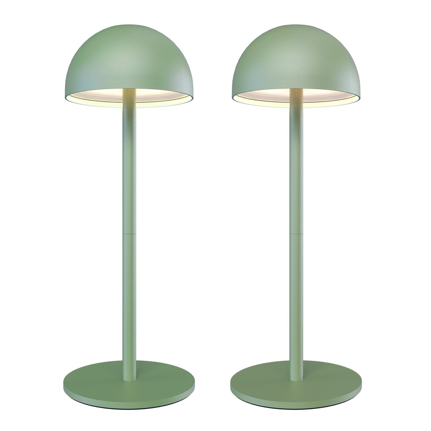 2x Lampa Stołowa LED USB-C Ładowalna – Szałwiowa Zieleń – 110 Lumenów – 2700K–5000K – IP54 – Akumulator 2000mAh - Vita