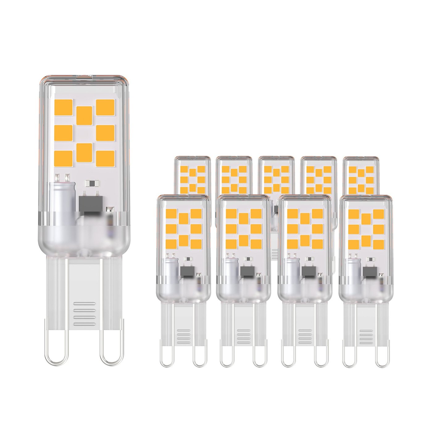 10x Ampoules LED G9 - 2.2W - 2700K - 250 Lumen