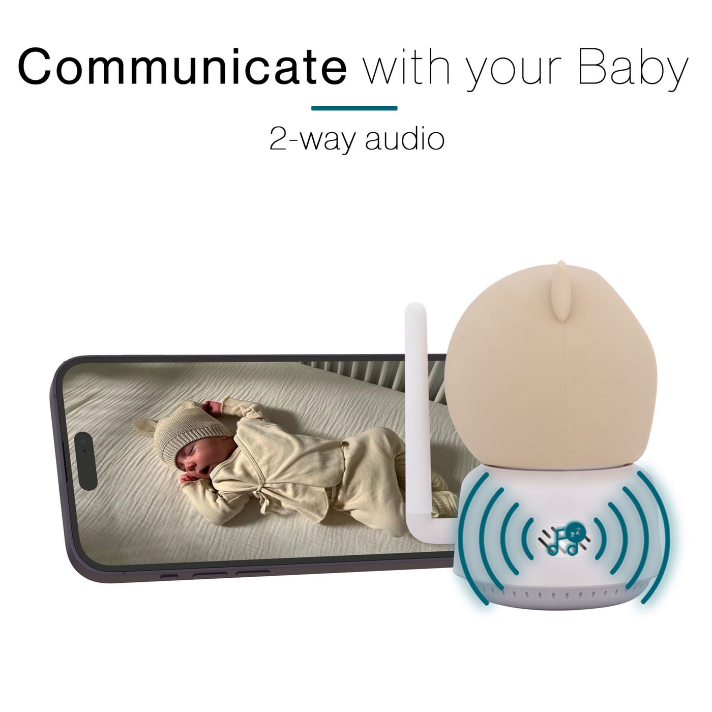 Videocamera Sorveglianza Neonati Hama 1080p – Wi-Fi, App, Luce Notturna E Audio, Compatibile Con Alexa E Google