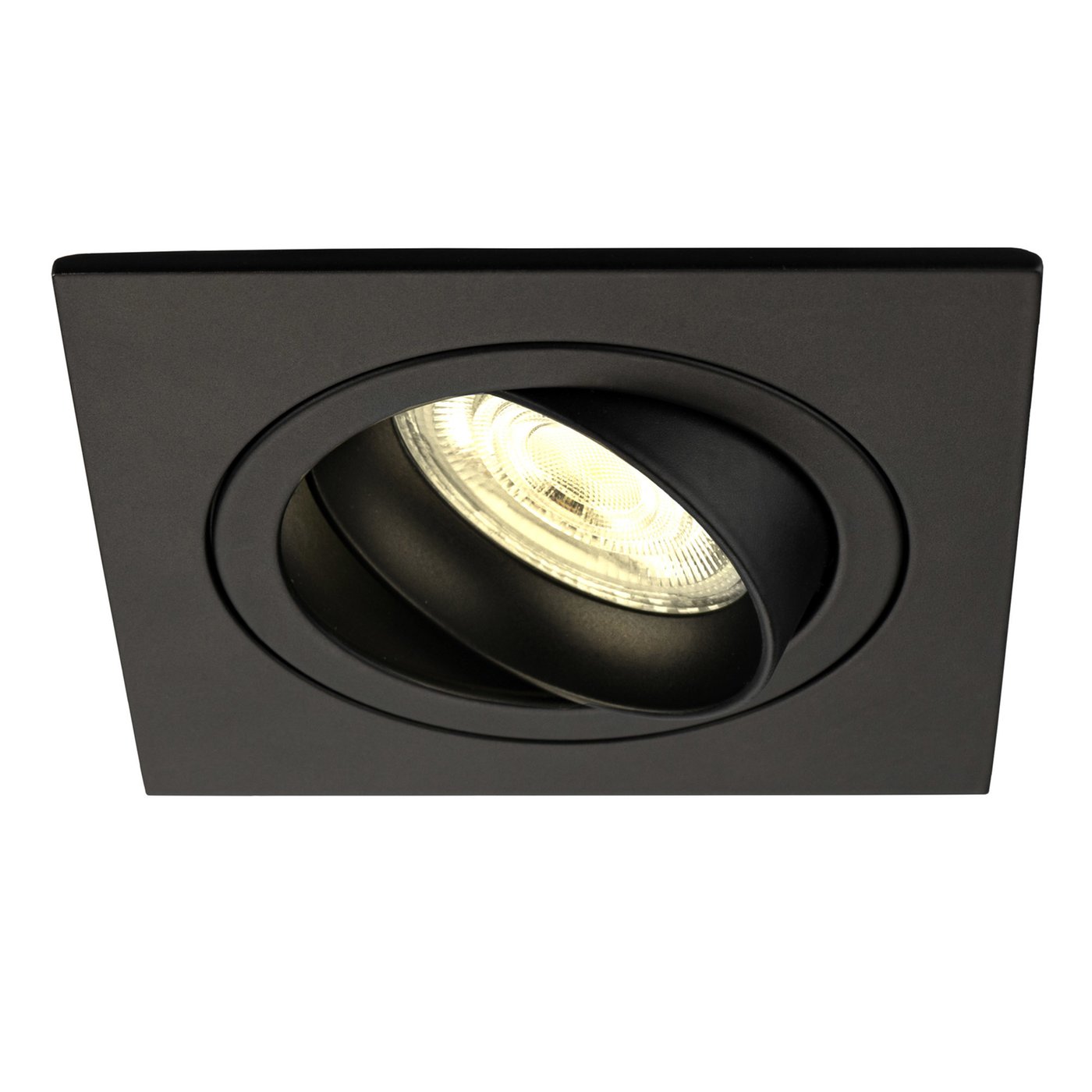 Lampy Wpuszczane w Sufit - Czarne - Seville - ściemniane - 3W - 2700K - ø92mm - Kwadratowy