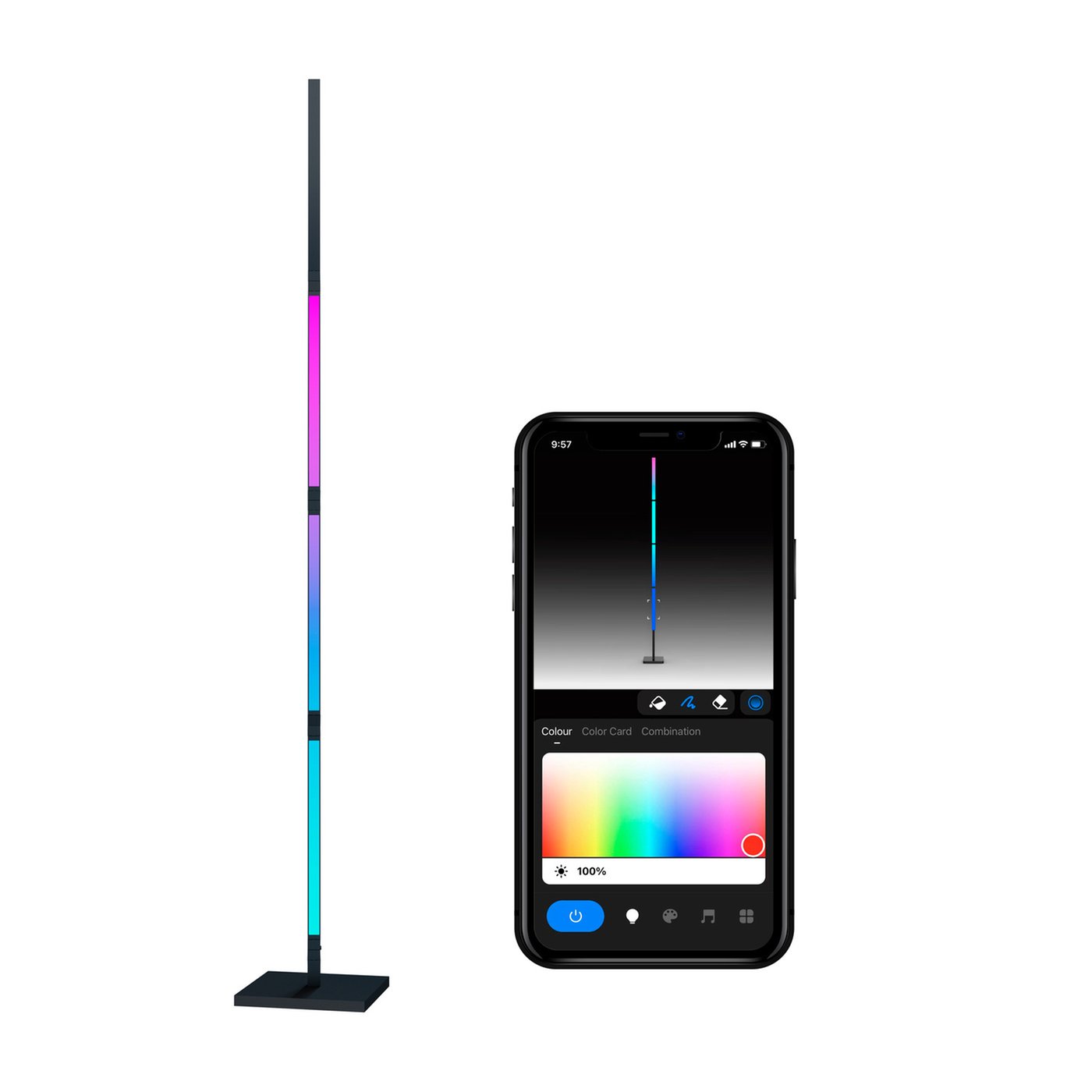 Lampa podłogowa Calex Smart RGBW - 24W - 1000 lumenów