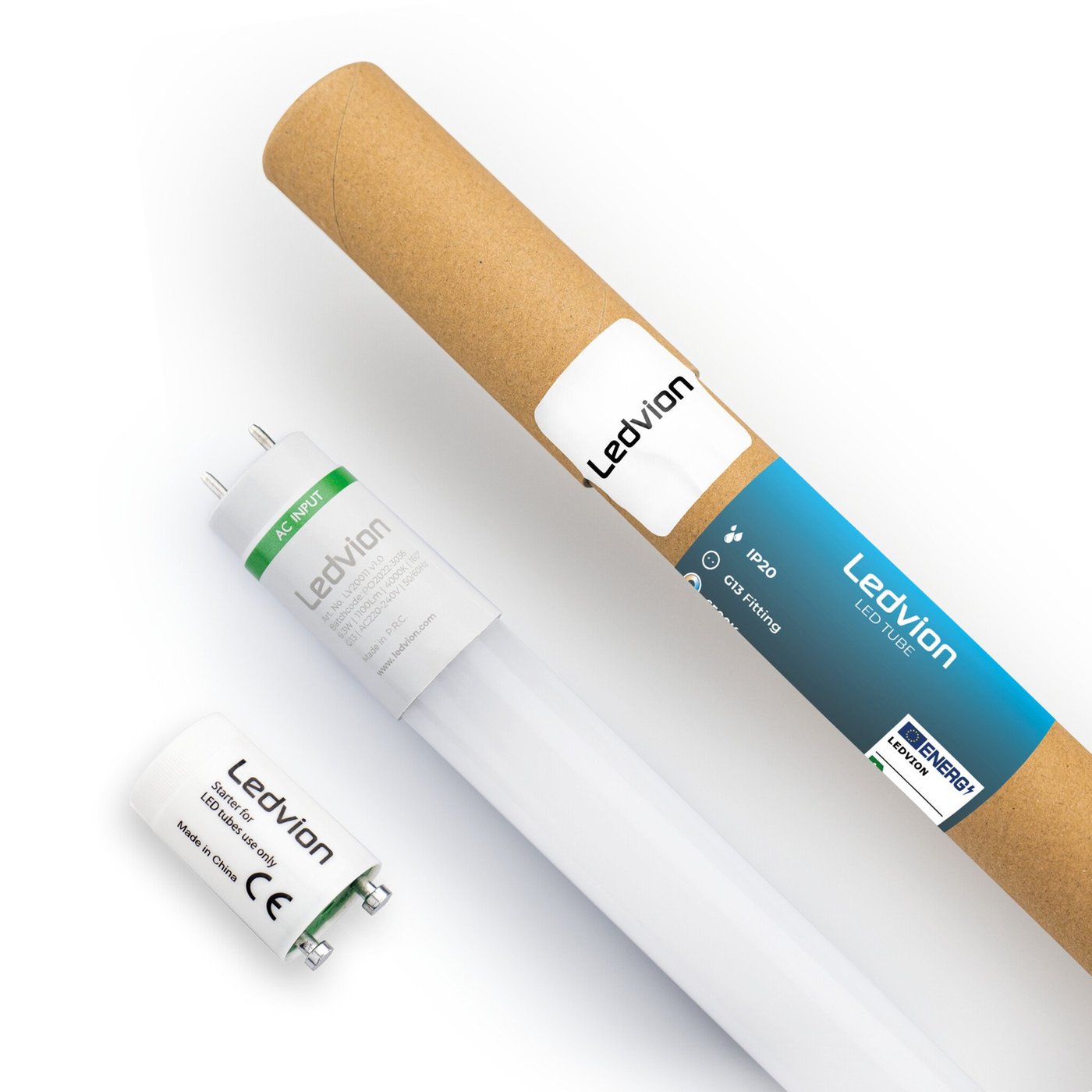 LED Röhre 60CM - 6,3W - 4000K - 175 Lm/W - High Efficiency - Energieetikette C