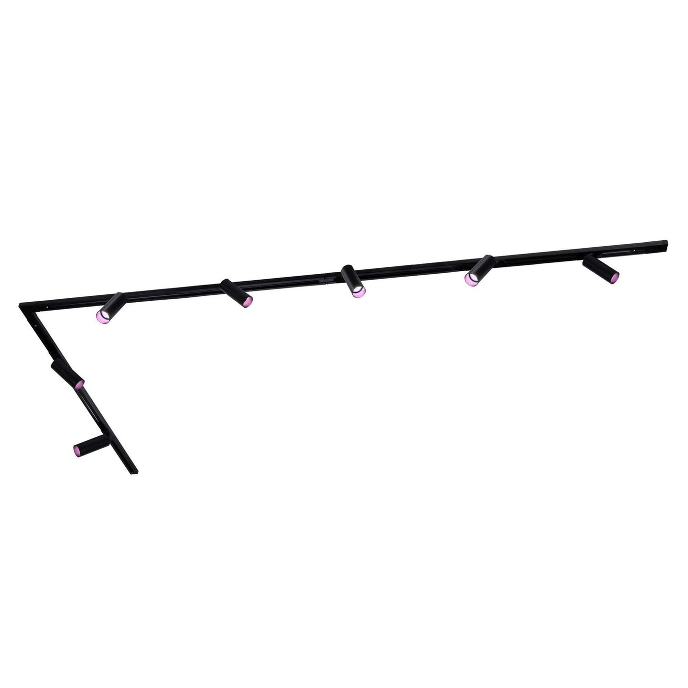 3m Smart LED Schienensystem - 7 Spots - 4.9W - RGB+CCT - Dimmbar - 1 Phasen - Schwarz