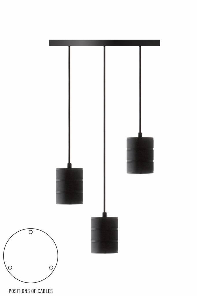 Zestaw przewodów Calex Giant Multi - 3 x E40 - Czarny