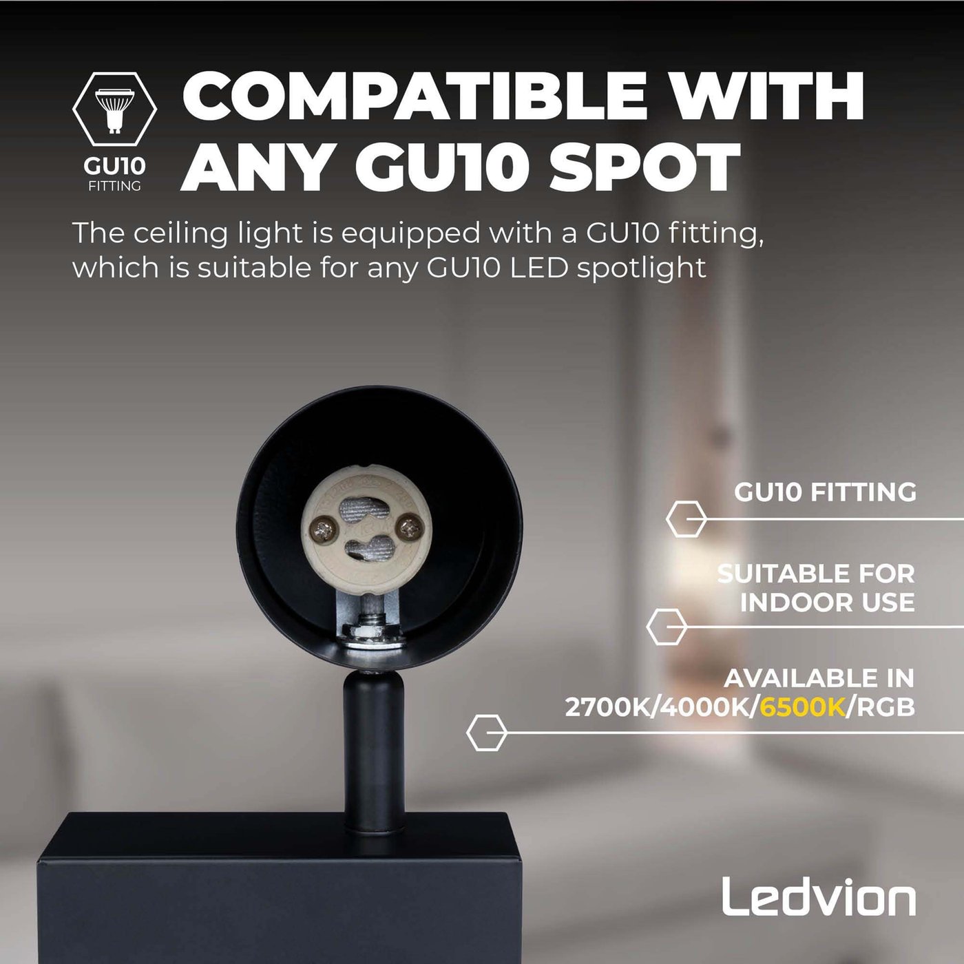 Plafonnier LED Moderne Noir Et Or GL1437 – 4 à 6 Lumières – Lustre Salon