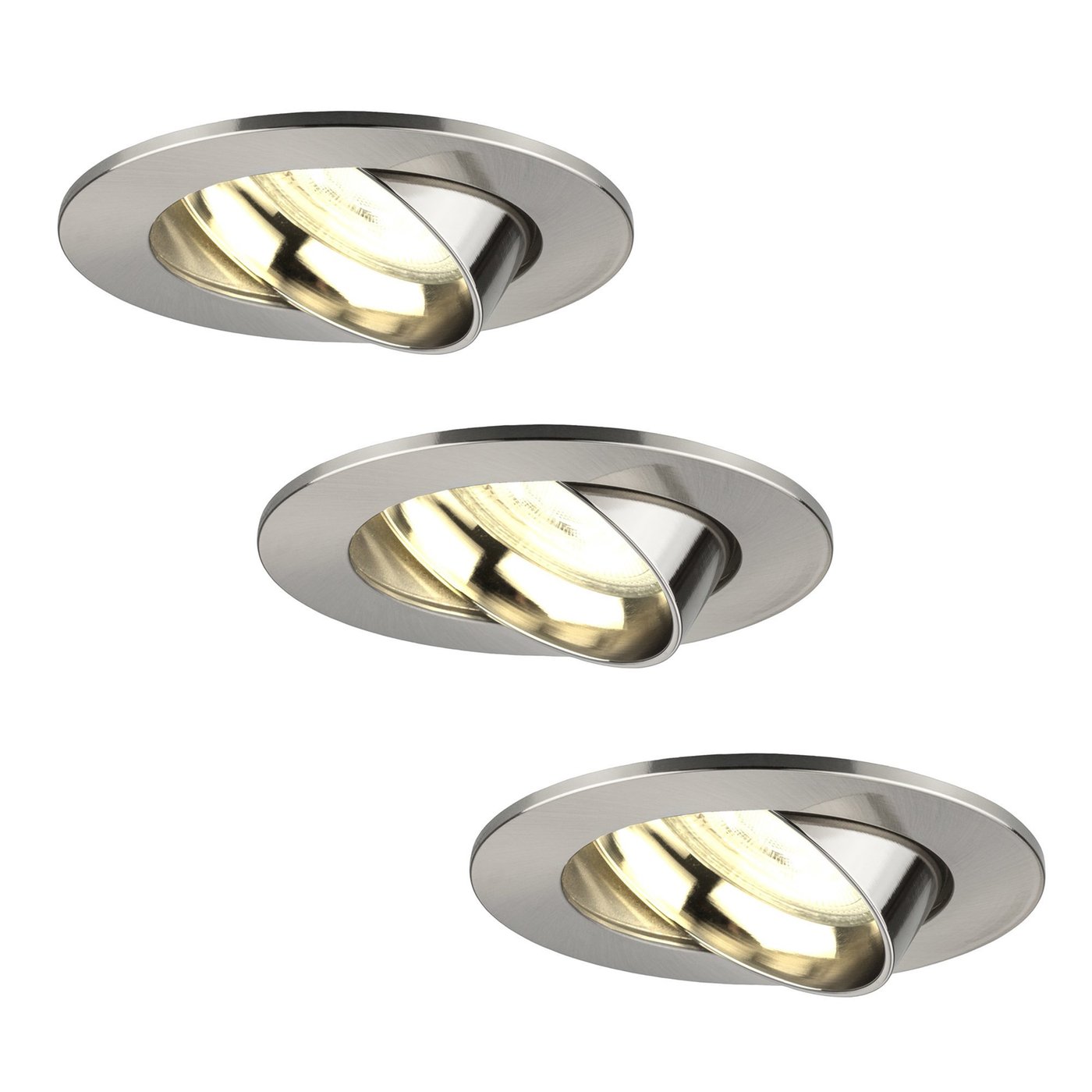 Spot Encastrable LED - Dimmable - Inox - Rio - 3W - 2700K - Ø85mm - 3 pièces