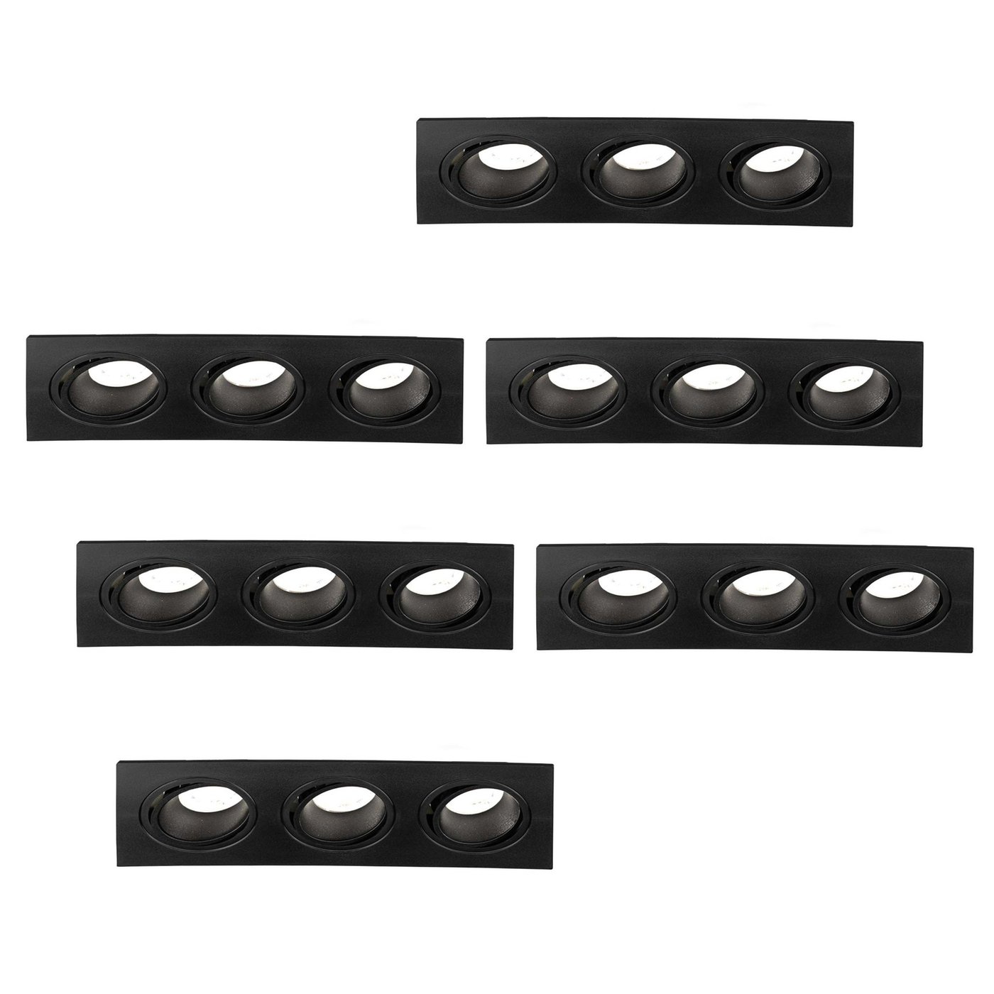 Ściemnialny Oczka sufitowe LED Triple - 5W - 6500K - 215mm - opakowanie 6 szt.