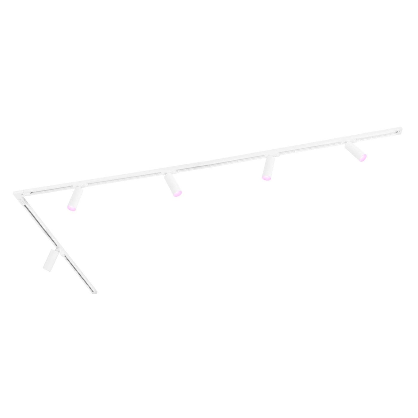 3m Smart LED Schienensystem - 5 Spots - 4.9W - RGB+CCT - Dimmbar - 1 Phasen - Weiß