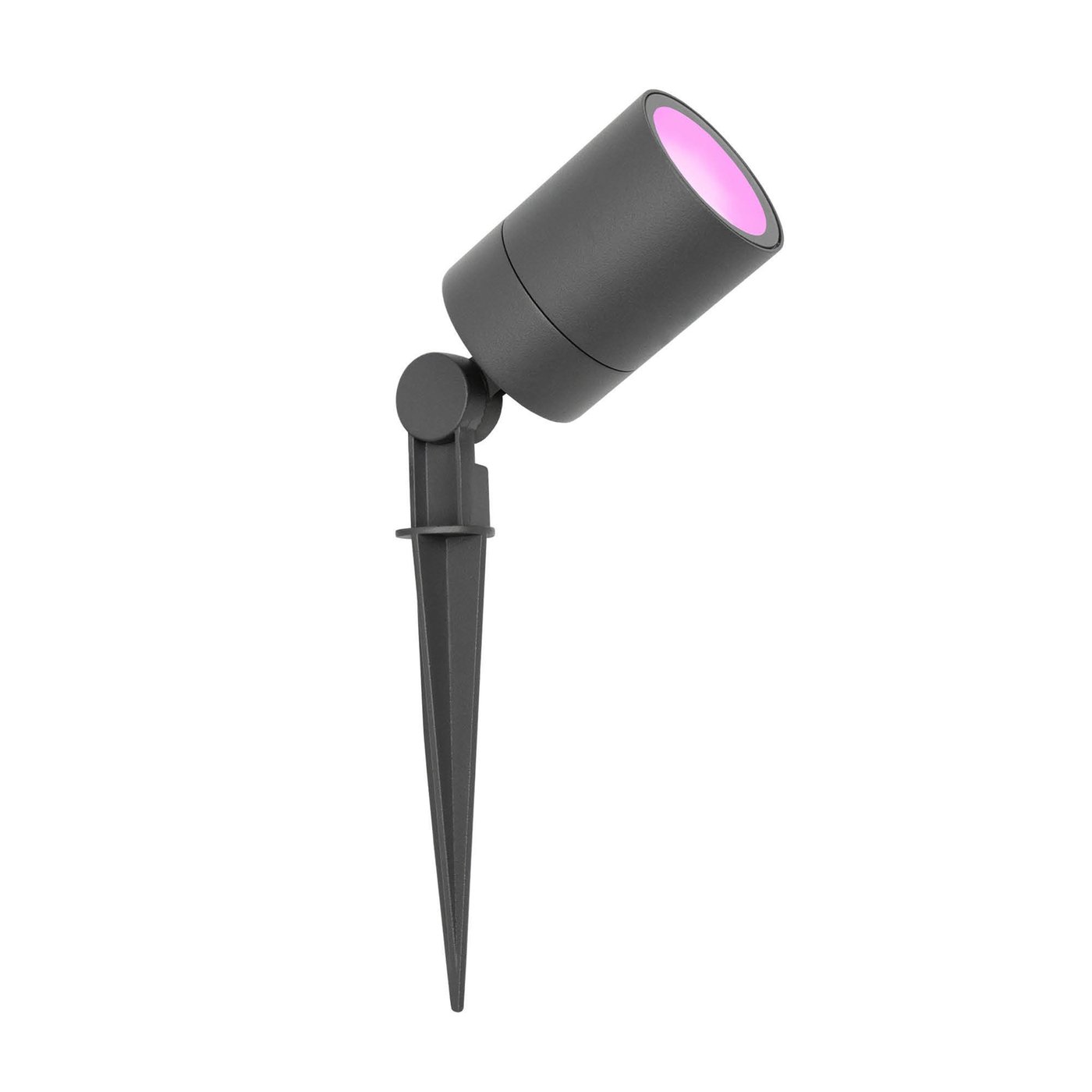 Faretto da Esterno con Picchetto - IP65 - 4.9W - RGB+CCT - Cavo con Spina 1 Metri - Antracite