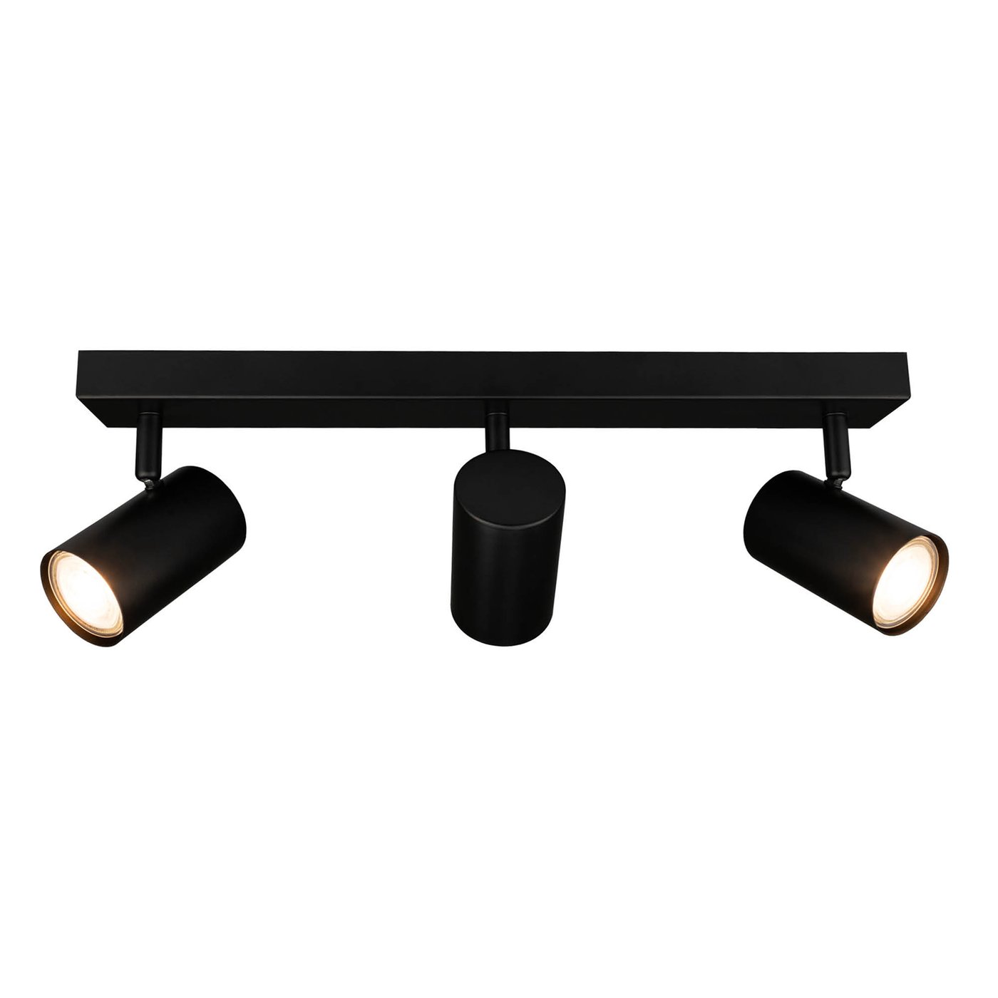 Reflektory sufitowe LED - Czarna - ściemniany - Trio - Uchylna - żarówka GU10 - Natynkowa