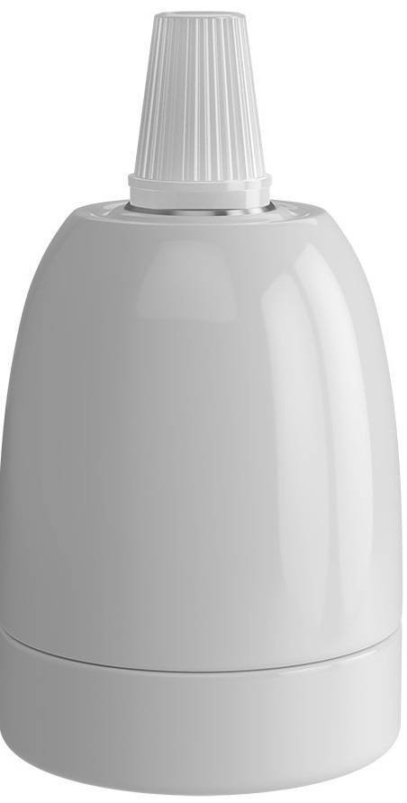 Calex Portalampada E27 – Ø47mm – H63mm - Ceramico - Bianco