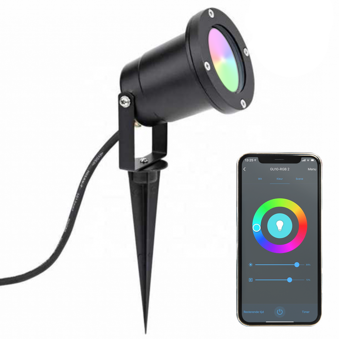 Smart Zewnętrzny reflektor LED - IP65 - 5W - RGBWW