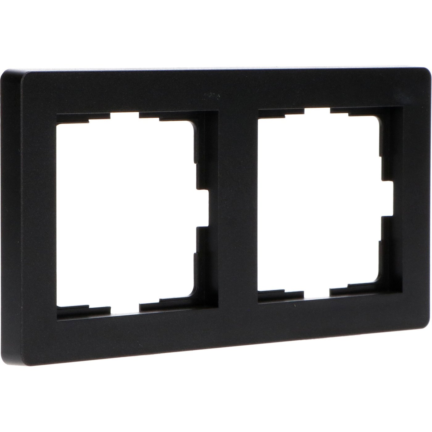 2-Krotna ramka pokrywy - żarówka gu10 - 55x55mm - Czarna