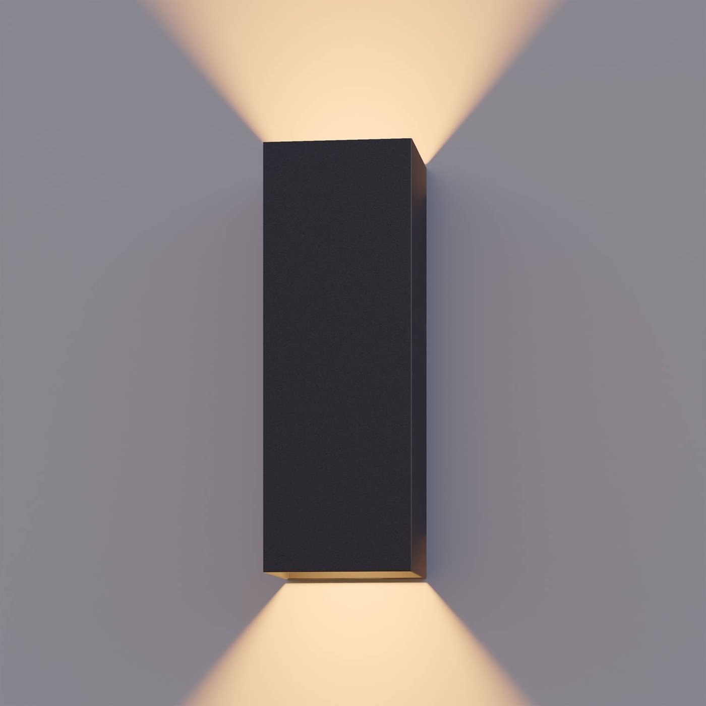 Calex Applique Murale LED - Deux Faces - 8W - 3000K - IP54 - Noir