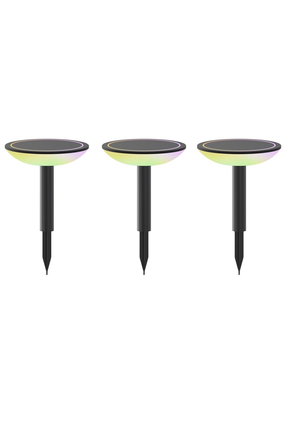3x Calex Smart WLAN Gartenlampen Stehend - RGB - IP44 - Plug & Play