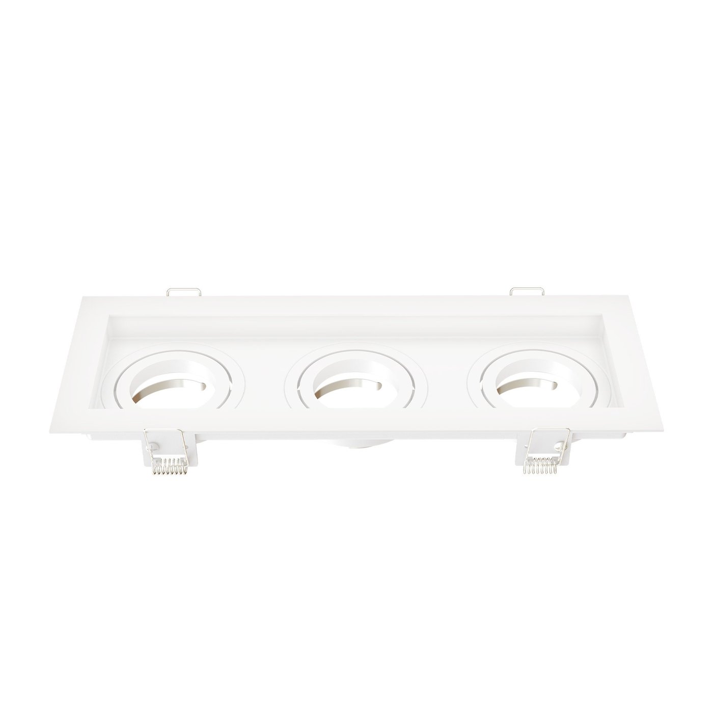 Spot Encastrable LED - Dimmable - Blanc - Triple - Rectangle - Raccord GU10 - 270x100 mm