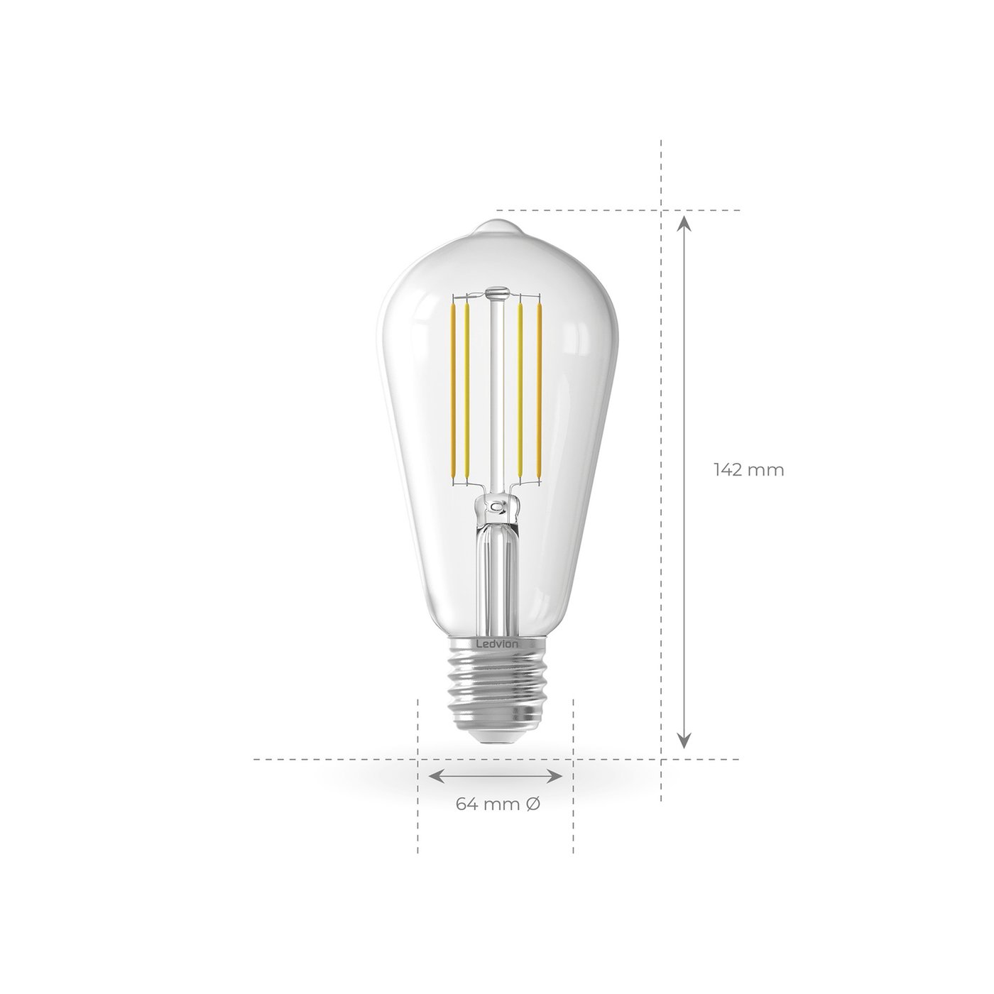 Lampadina LED E27 Dimmerabile 5W (Pacco Da 3) | Luce Bianco Freddo 6000K | Sostituisce 50W | G45 A50