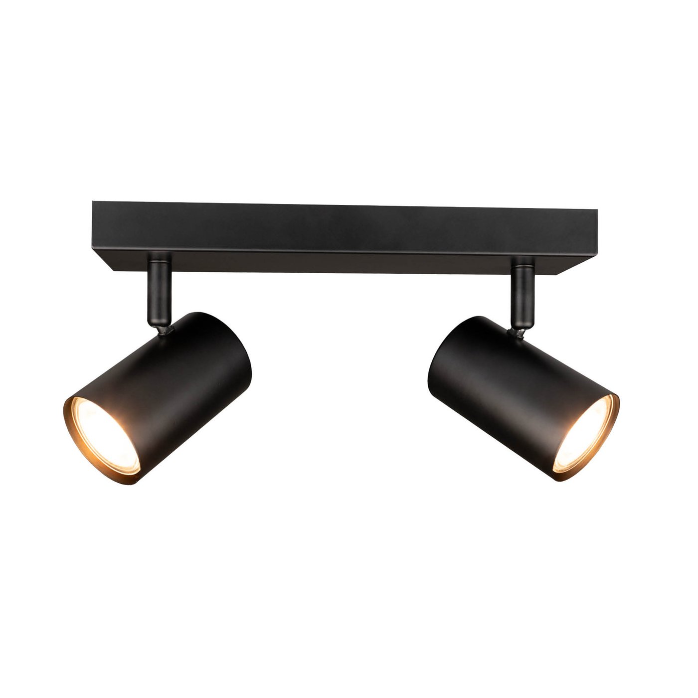 Reflektory sufitowe LED - Czarna - ściemniany - Duo - Uchylna - żarówka GU10 - Natynkowa