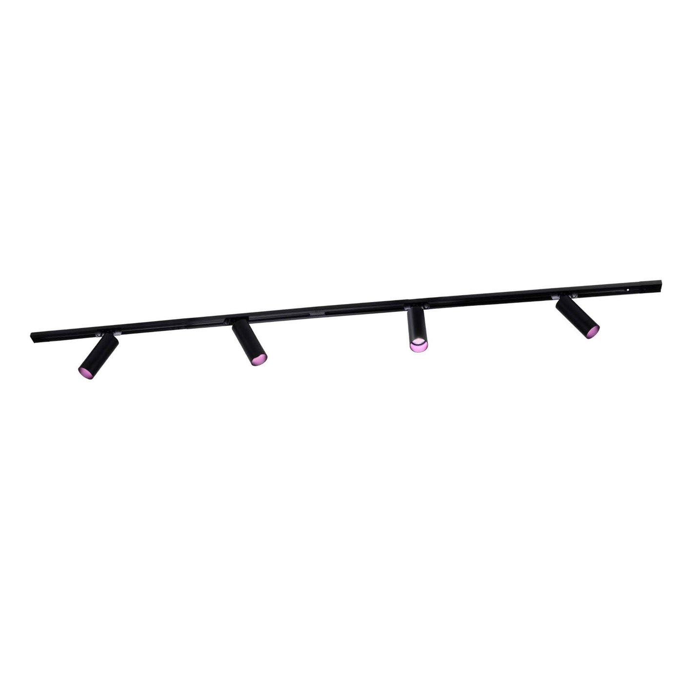2m Smart LED Schienensystem - 4 Spots - 4.9W - RGB+CCT - Dimmbar - 1 Phasen - Schwarz