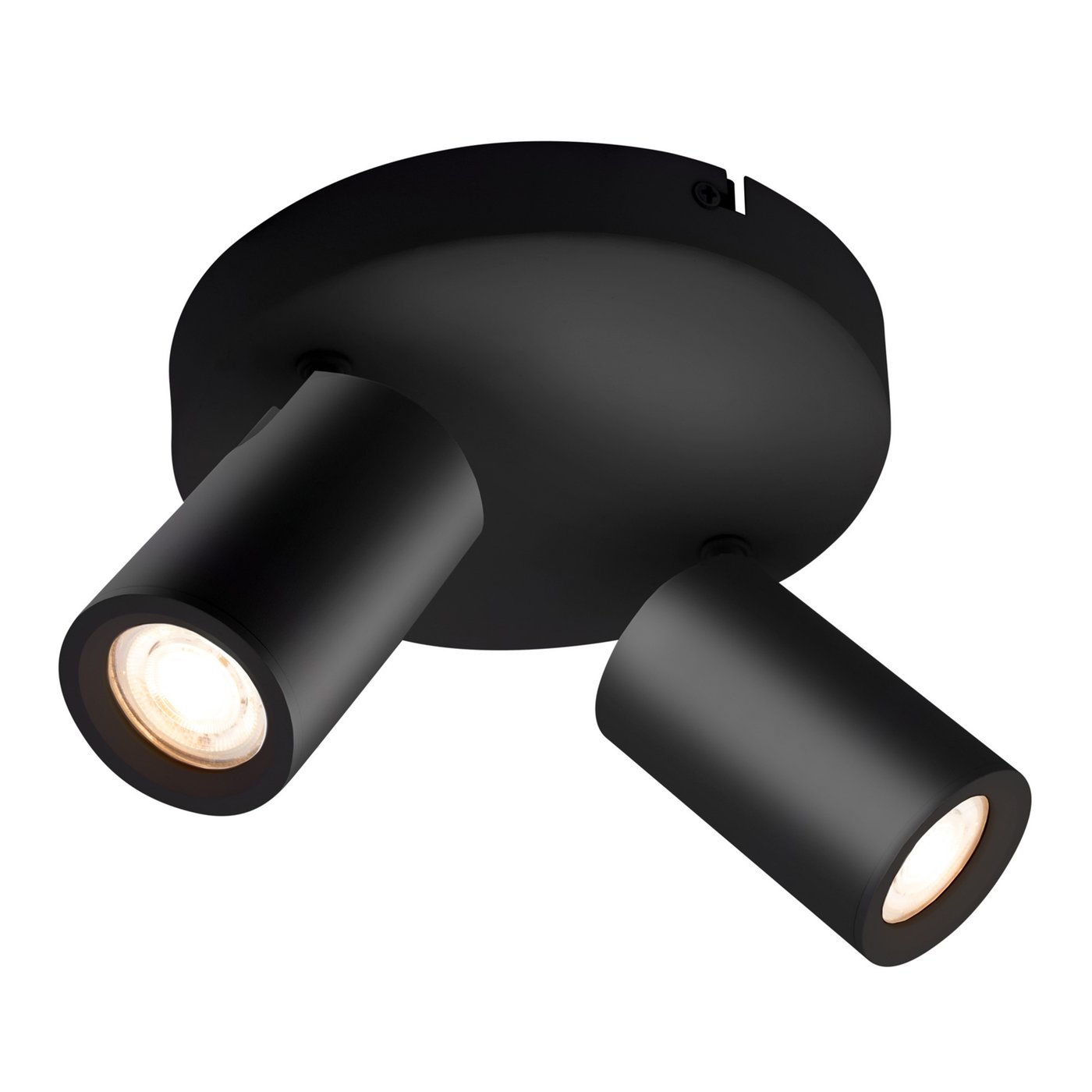 Reflektory Sufitowe LED Czarne Duo - Ściemniane - 3W - 2700K - Uchylne