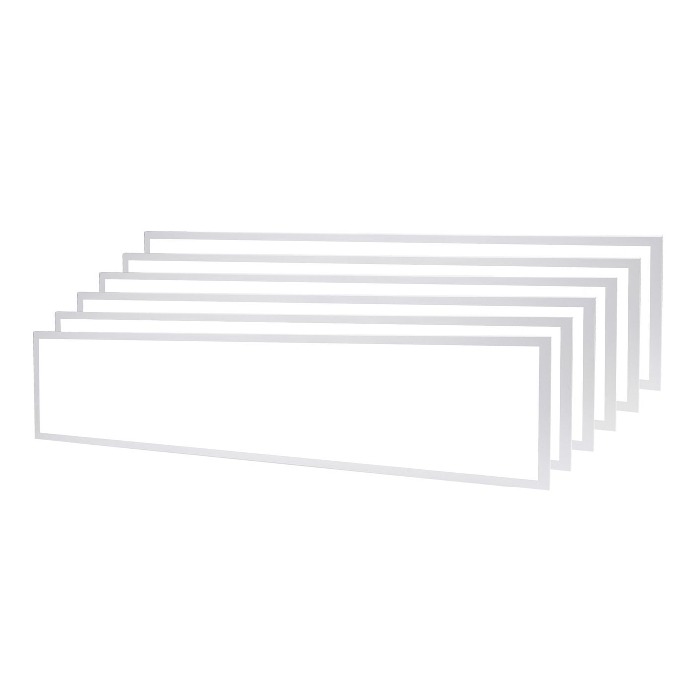 6x LED Panel 120x30 - 36W - 4000K - 100 Lm/W - Flimmerfrei - UGR <22 - 3 Jahre Garantie