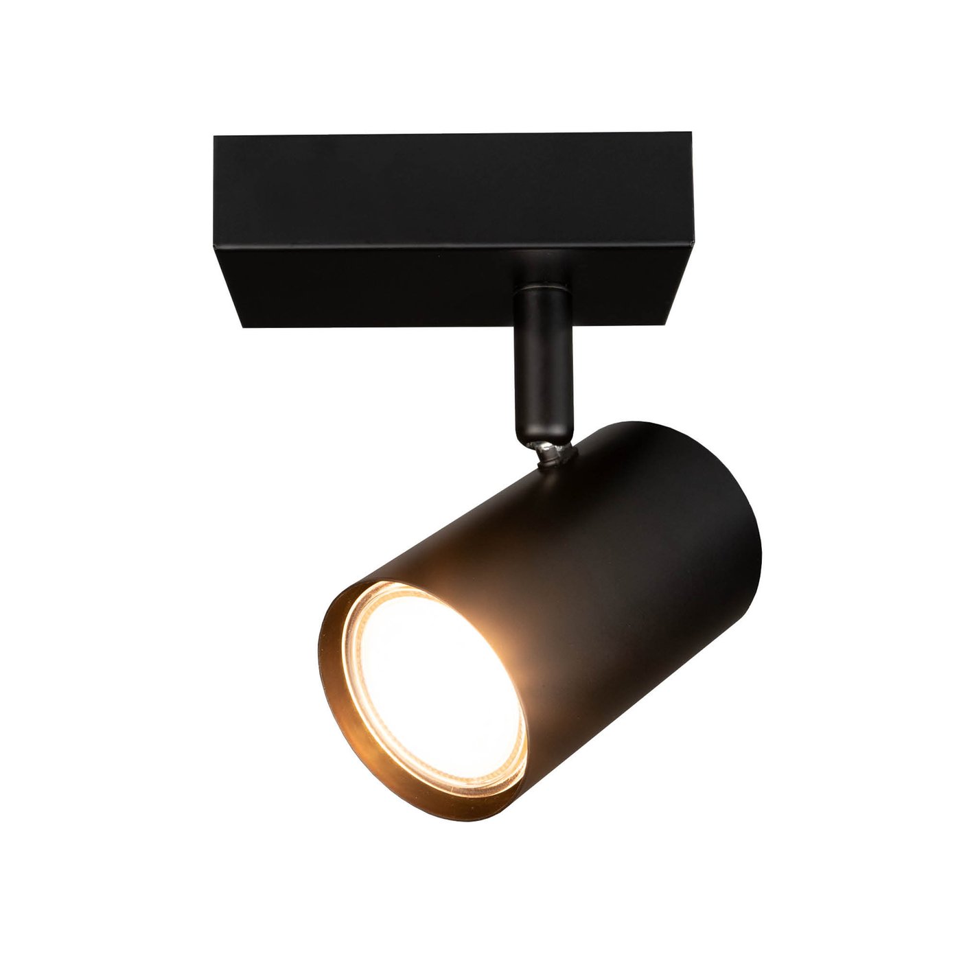 Reflektory sufitowe LED - Czarna - ściemniany - Uchylna - żarówka GU10 - Natynkowa