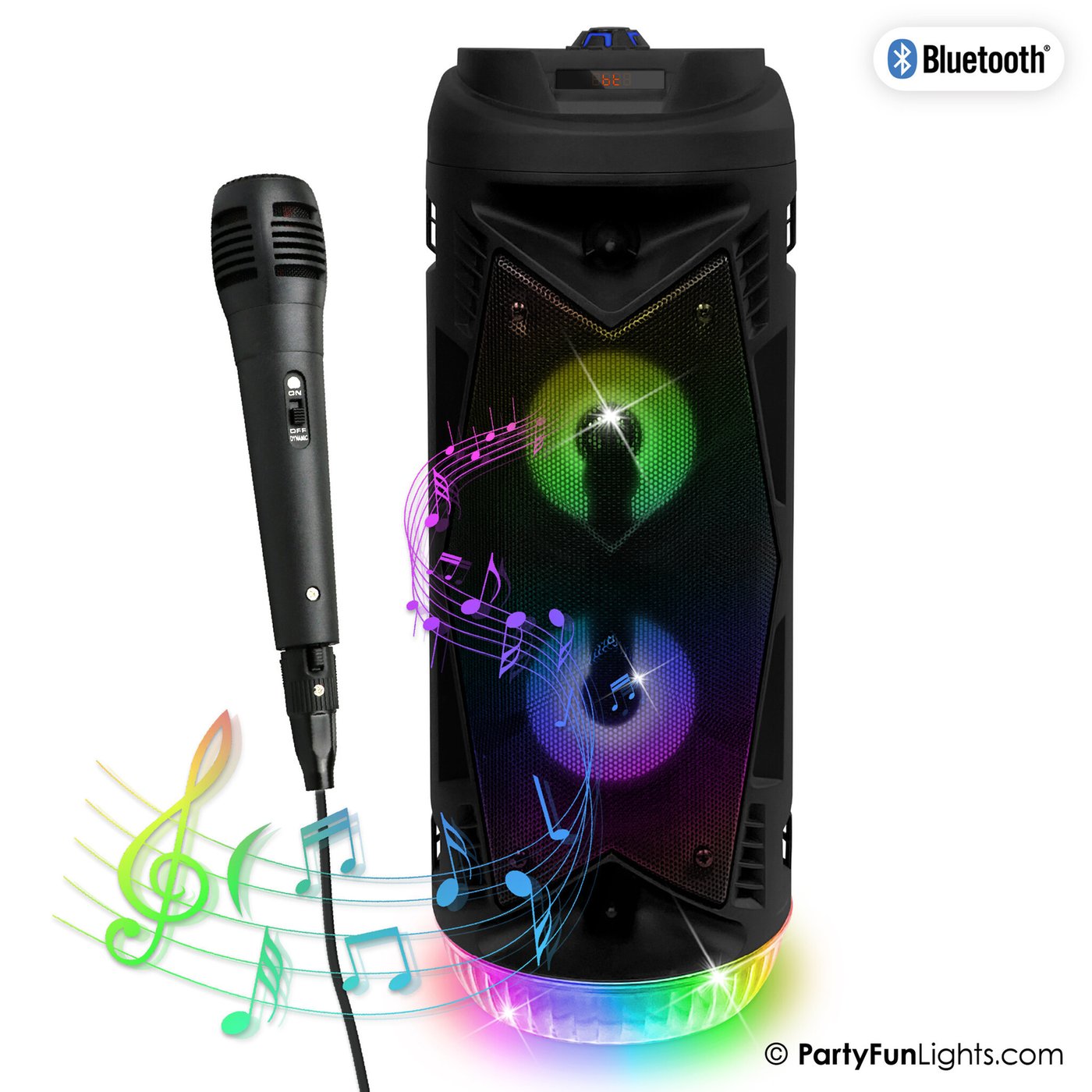 Zestaw karaoke Bluetooth - W tym mikrofon i efekty świetlne