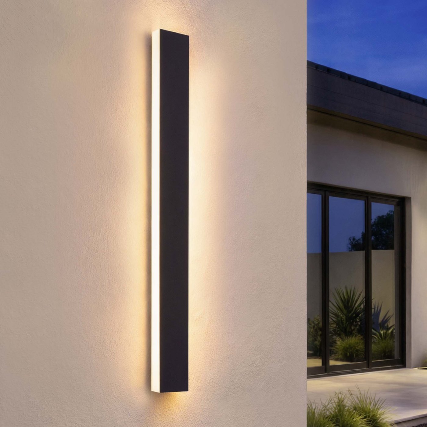 LED Wandleuchte Außen – Villenbeleuchtung – 100 cm – 23W – 2700K – IP65 – Schwarz