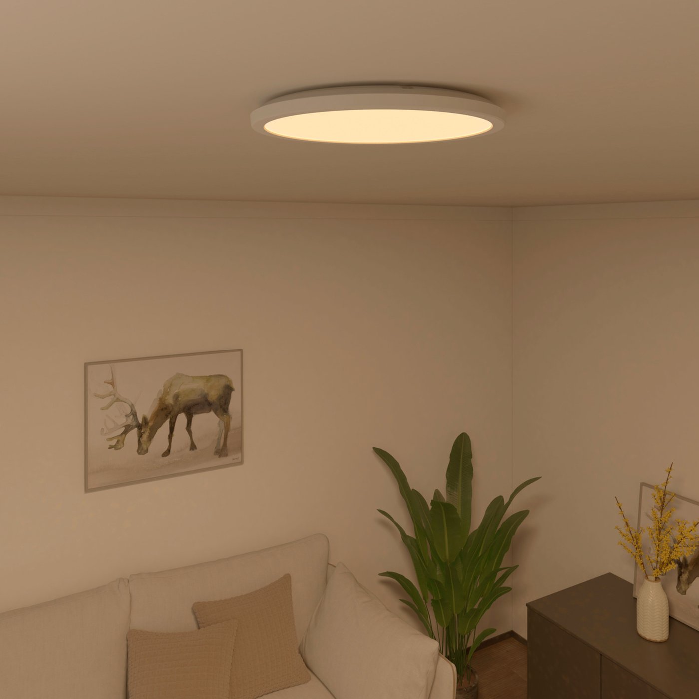 LED plafondspot Landon Smart, wit, hoogte 8,2 cm