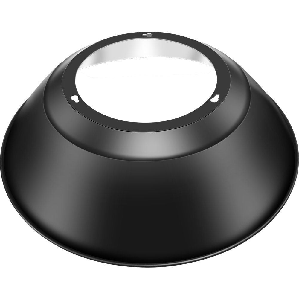 Riflettore in Alluminio 90° per Campana 240W - Nero