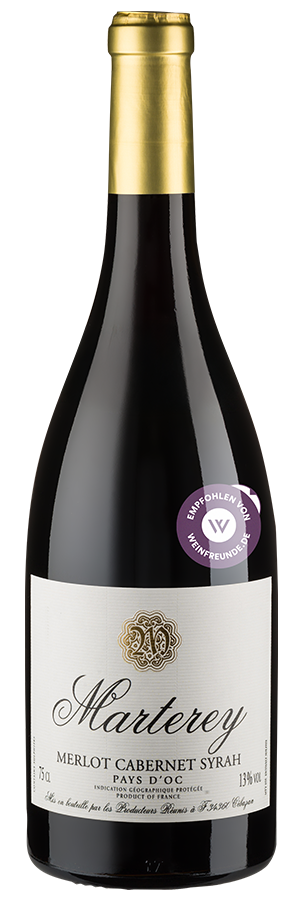 Marterey Merlot Cabernet Syrah (2024) - Les Producteurs Réunis - Rotwein aus Frankreich - Weinfreunde