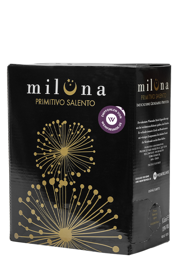 Miluna Primitivo Salento Bag-in-Box - 3,0 L (2024) - Cantine San Marzano - Rotwein aus Italien