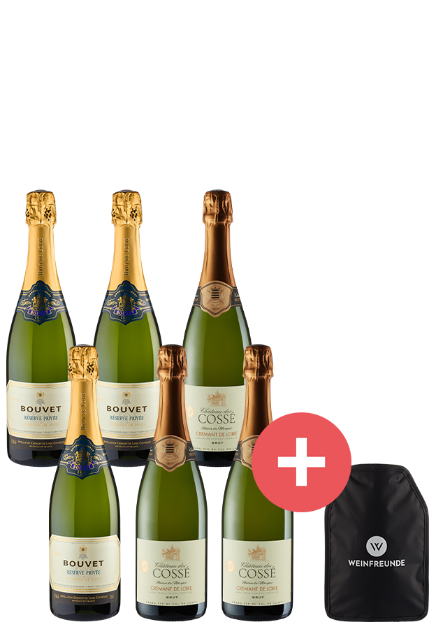 Weinfreunde Wein-Angebote - 6er-Paket Love & Sparkle + Weinfreunde Kühlmanschette - Weinpakete