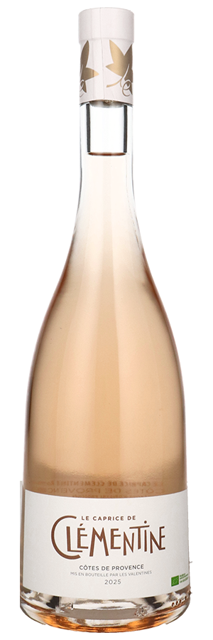 Weinfreunde Wein-Angebote - Caprice de Clementine rosé Côtes de Provence Bio (2025) - Château Les Valentines - Roséwein aus der Provence, Frankreich