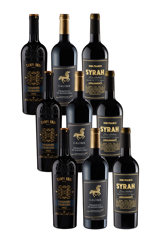 9er-Paket italienische Rotweine - Weinpakete