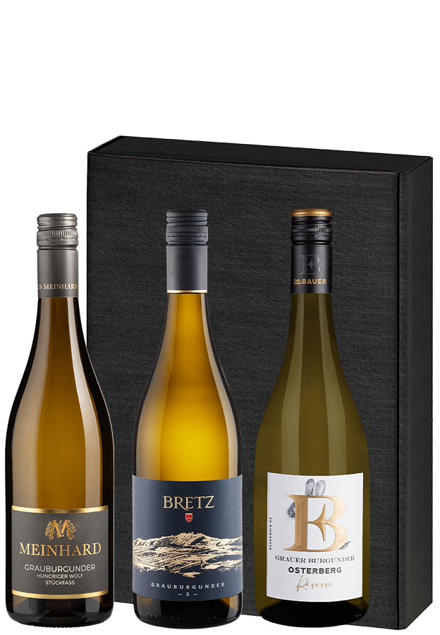 Weinfreunde Wein-Angebote - 3er-Paket Geschenkset Grauburgunder - Weinpakete aus Deutschland