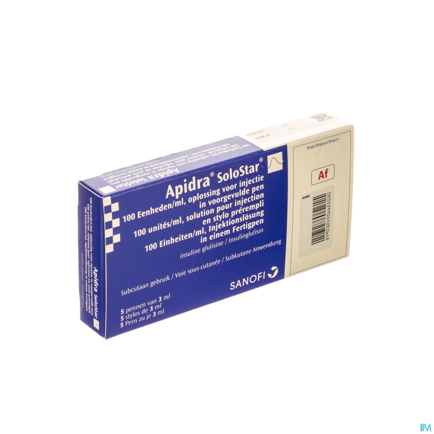 Apidra 100 U/ml Sol Inj Voorgevulde Pen 5x3ml