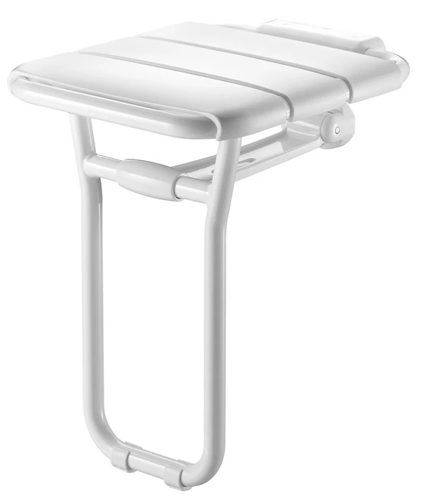 DELABIE Opklapbaar douchezitje met voet (aluminium)