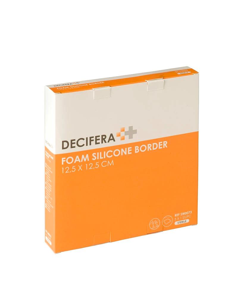 DECIFERA Schuimverband met siliconen rand (5 stuks)