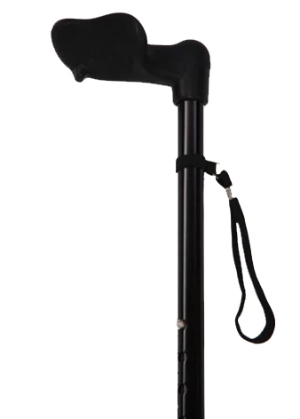 Wandelstok 2-delig met anatomisch handvat (links)
