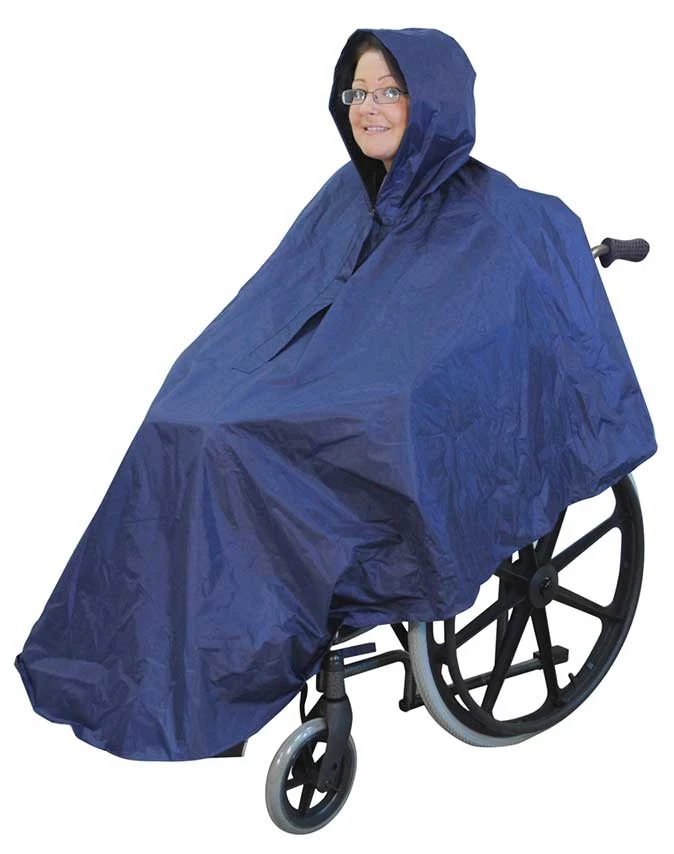 Rolstoelponcho tot voeten zonder mouwen