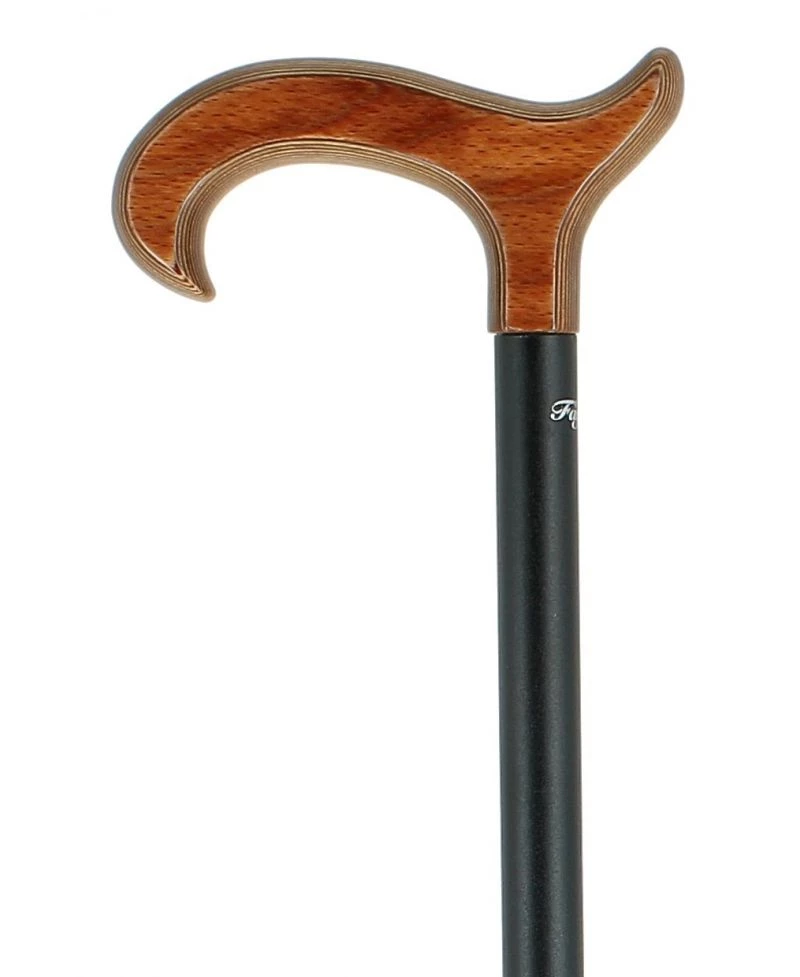 FAYET Wandelstok met hout gebogen handvat